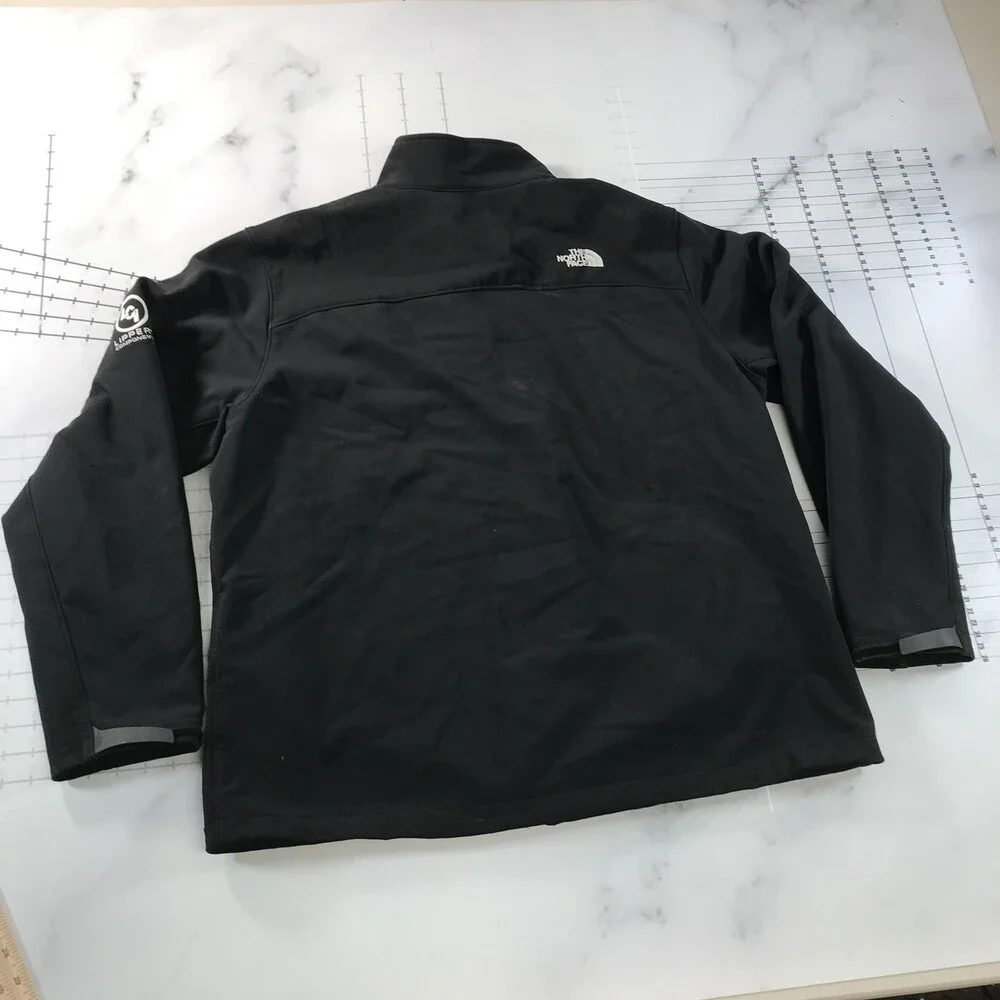 The North Face Jacket Mens XL Black Softshell Full Zip Fleece Lined Outdoor